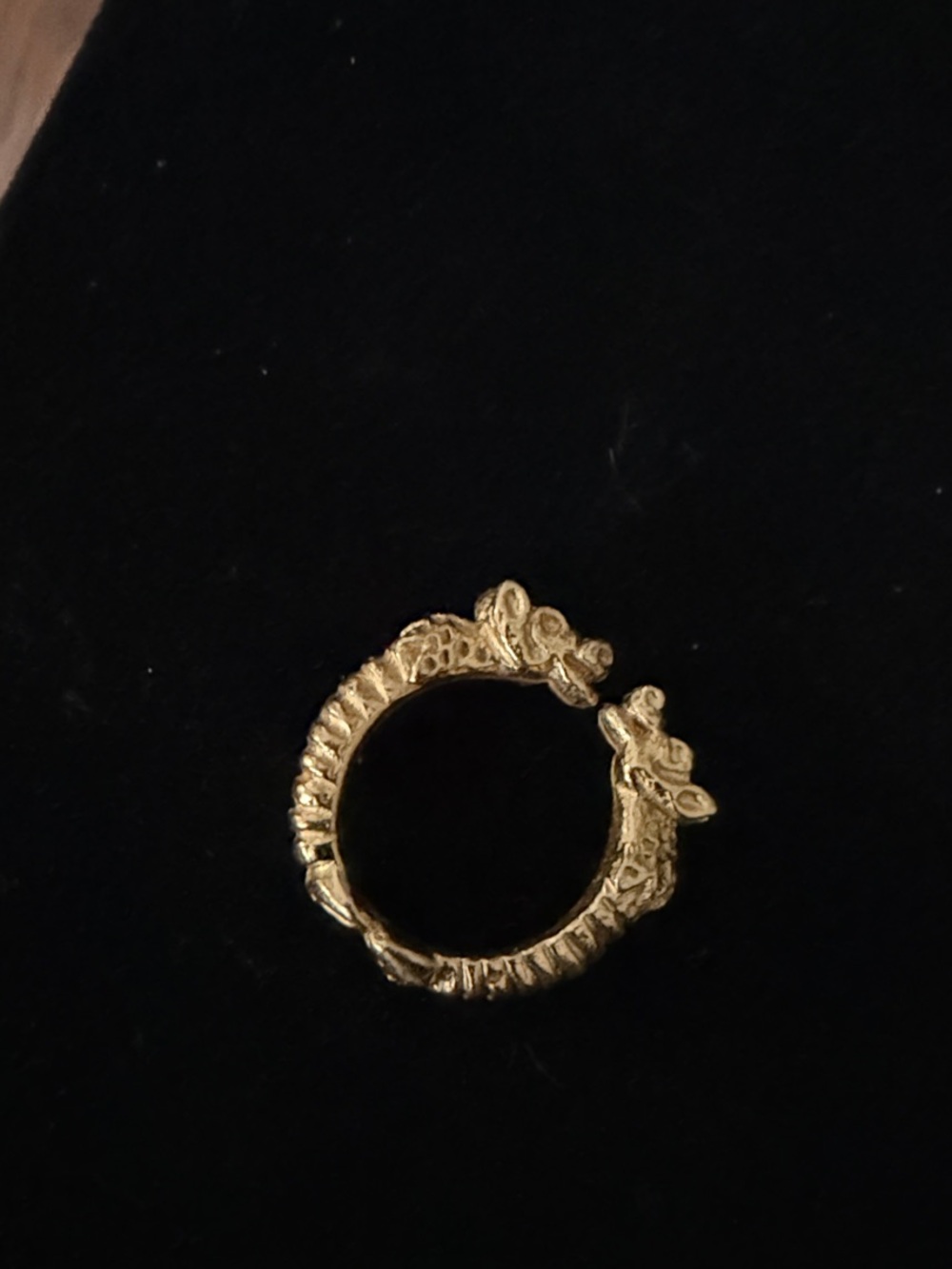 Anthropologie Gold Dragon Head Open Ring